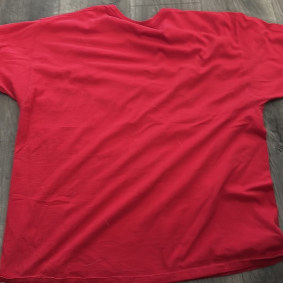 Red champion shirt with champion logo imprinted on the shirt - Picture 2 of 2